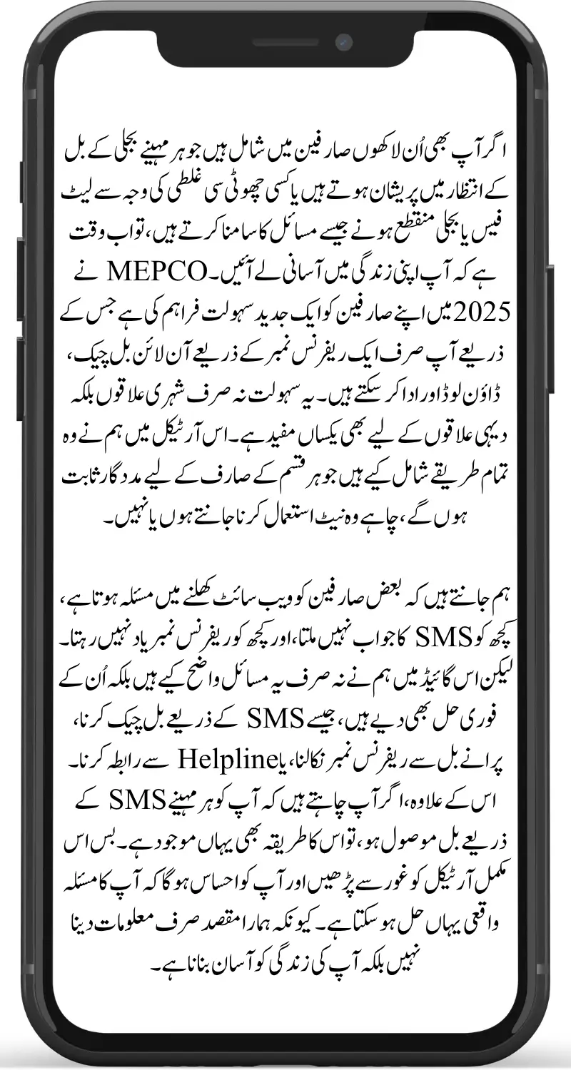 MEPCO Online Bill Check Process for June 2025 Complete Guide to View and Pay Your Bill Instantly
