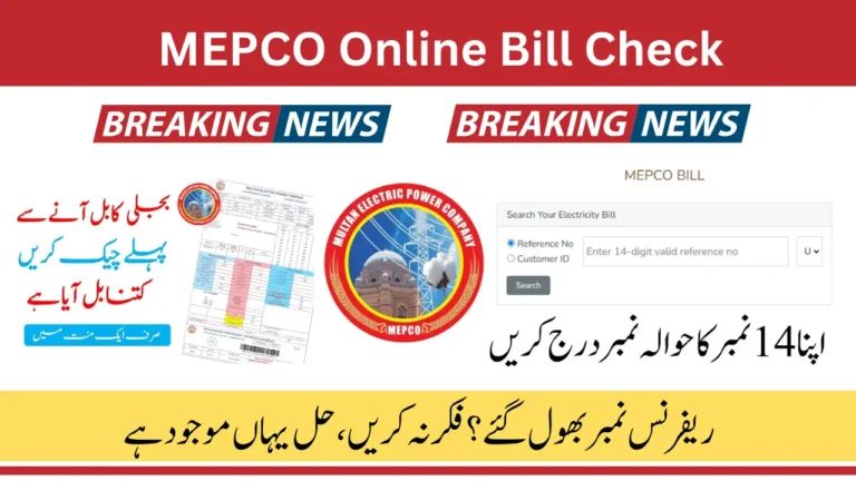 MEPCO Online Bill Check Process for June 2025 Complete Guide to View and Pay Your Bill Instantly