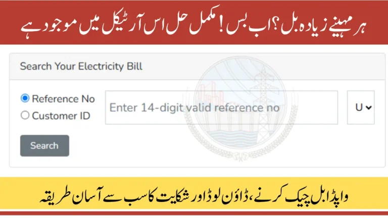 Wapda Bill Check Online 2025 by Reference Number or CNIC – Latest Method and Complete Guide