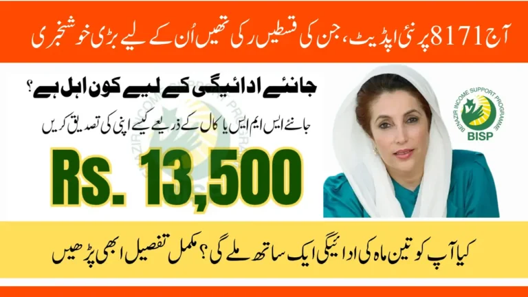 BISP 8171 Check CNIC Online to Get Instant Payment Info July 2025 Full Guide for Eligible Families