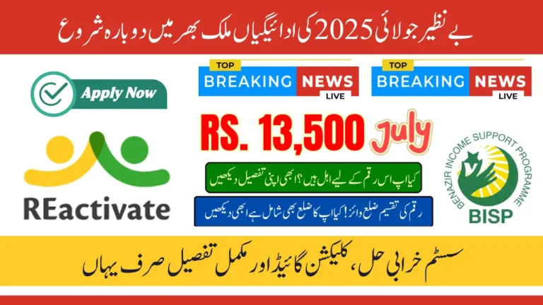 BISP July 2025 Payment Reactivated Nationwide – CNIC Check, Glitch Fix & Collection Guide