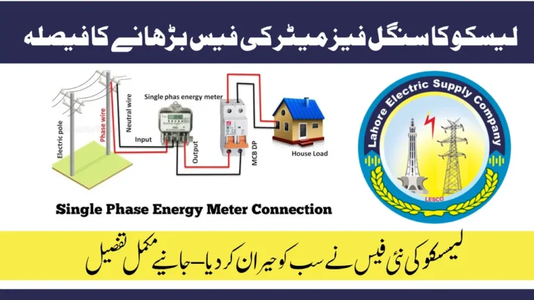 LESCO Increases Fee for Single Phase Meter Connection – New Demand Notice Rates Revealed