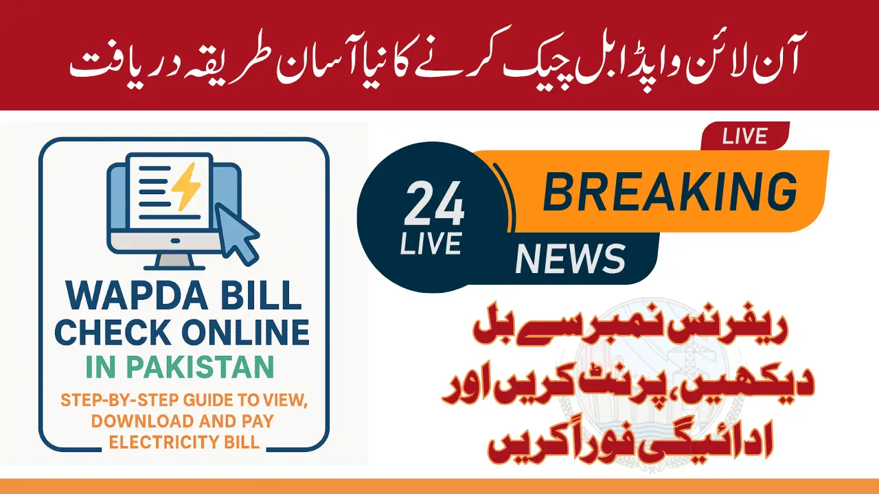 Wapda Bill Check Online in Pakistan Step-by-Step Guide to View, Download and Pay Electricity Bill