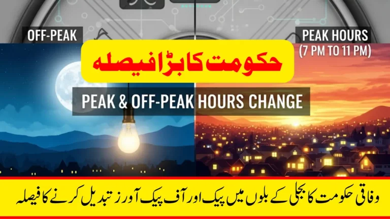 Understanding Peak & Off-Peak Hours Change in Pakistan’s Electricity Billing (2025)